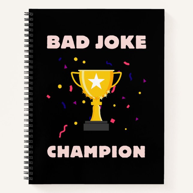 Carnet Champion de mauvaise blague (Devant)
