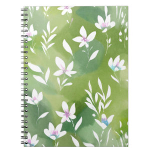 Carnet Champs de fleurs blanches Élégante floraison pri