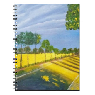 Carnet Champs dorés et chemin