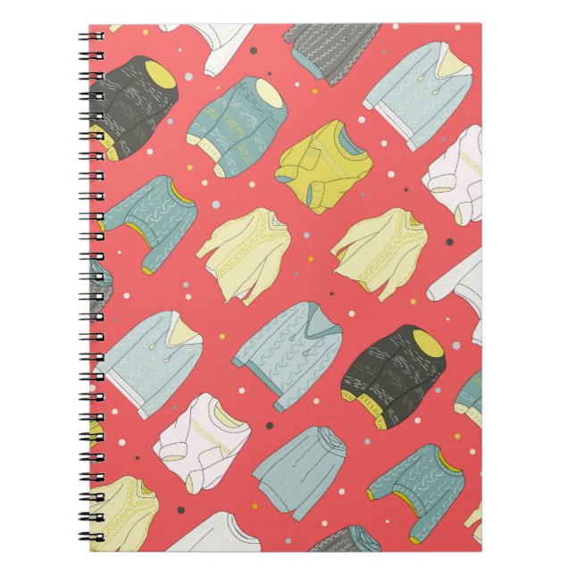 Carnet Chandails multicolores, douillets, automne chaud h (Devant)