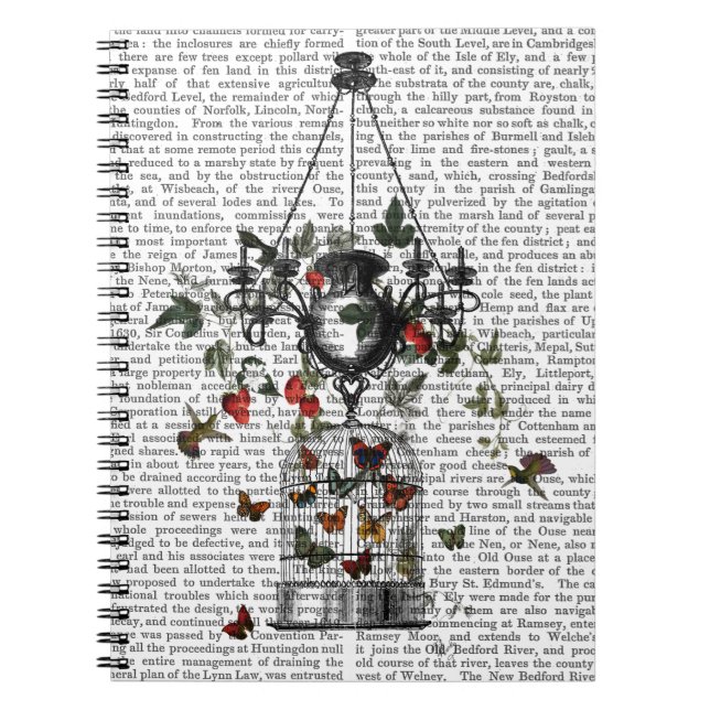 Carnet Chandelier fraise (Devant)