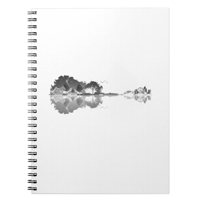 Carnet Chanson de la nature : Art guitare du paysage fore (Devant)