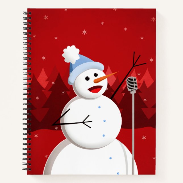 Carnet Chanteur sympa Snowman (Devant)