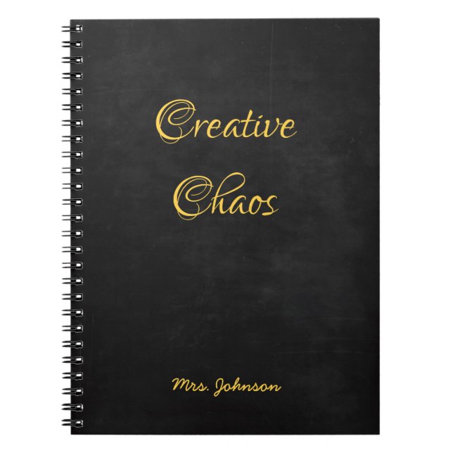 Carnet Chaos Créatif Noir et Or (Devant)