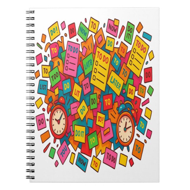 Carnet Chaos des choses à faire : Tempête de travail colo (Devant)