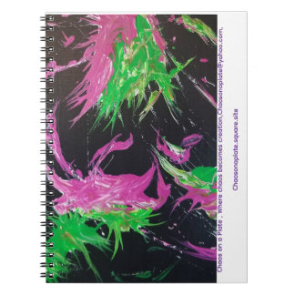 Carnet Chaos Neon Blossom Strike Spiral Photo Notebook