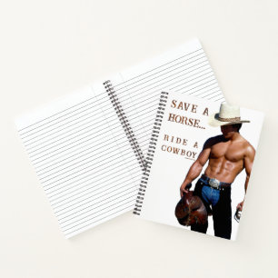 Carnet Chapeau de cowboy en paille sauve cheval SlipperyJ