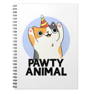 Carnet Chapeau de fête drôle d'animal de compagnie Chat P
