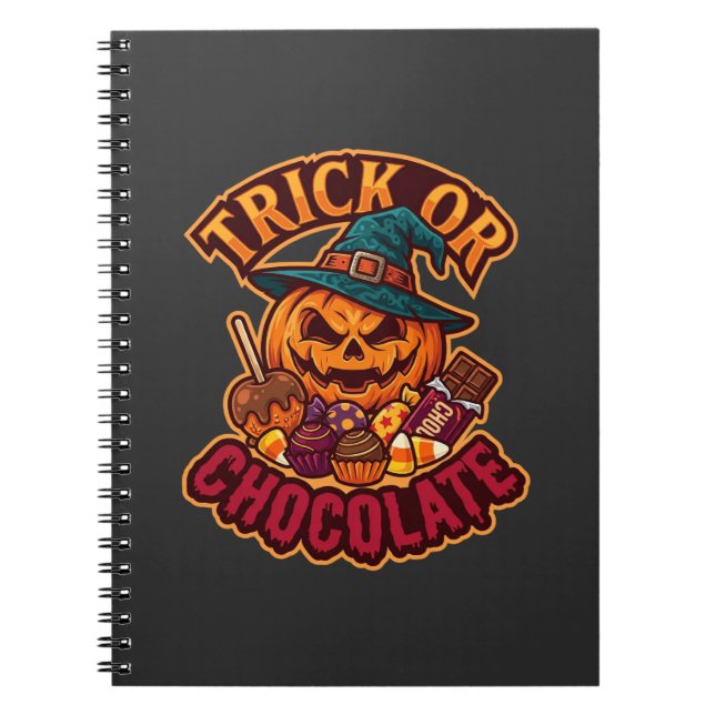 Carnet Chapeau de sorcière de citrouille d'Halloween en c (Devant)