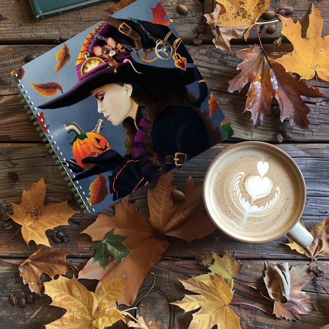 Carnet Chapeau de sorcière Steampunk d'automne à engrenag (Créateur téléchargé)