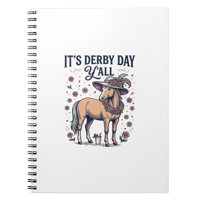 Carnet Chapeau Floral de Cheval de Derby Day Y’all (Devant)