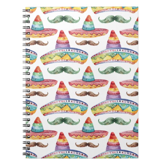Carnet Chapeaux de Fête de Cinco de Mayo Moustaches (Devant)