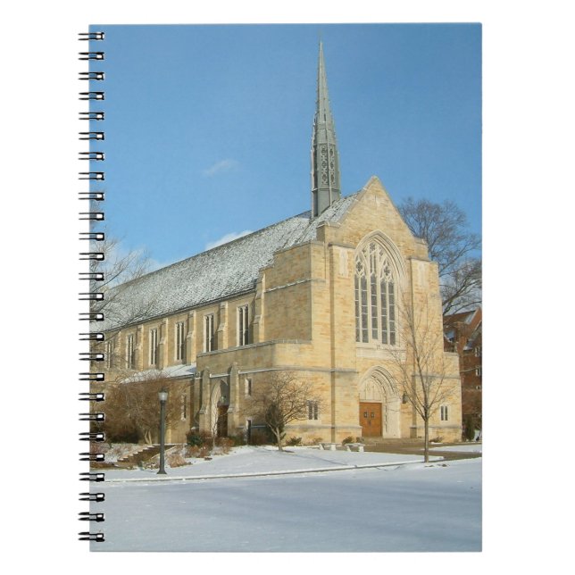 Carnet Chapelle Harbison en hiver au Grove City College (Devant)
