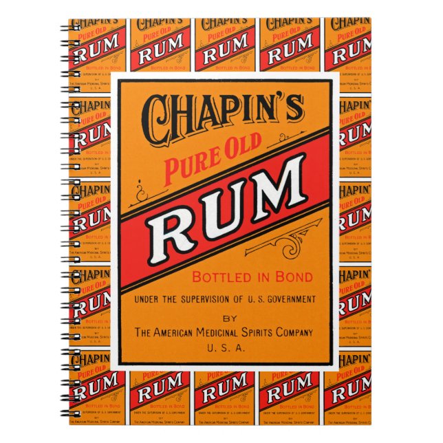 Carnet Chapins Pure Old Rum Étiquette multi-impression (Devant)
