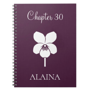 Carnet Chapitre Nouveau Personnalisé Fleur de Naissance V