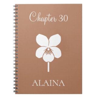 Carnet Chapitre Nouveau Personnalisé Fleur de Naissance V