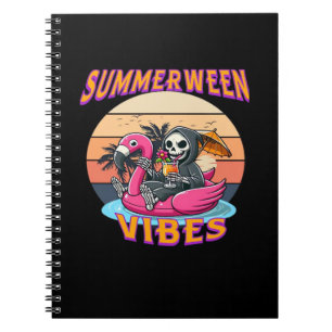 Carnet Char de Flamant rose Summerween Vibes Grim Reaper 