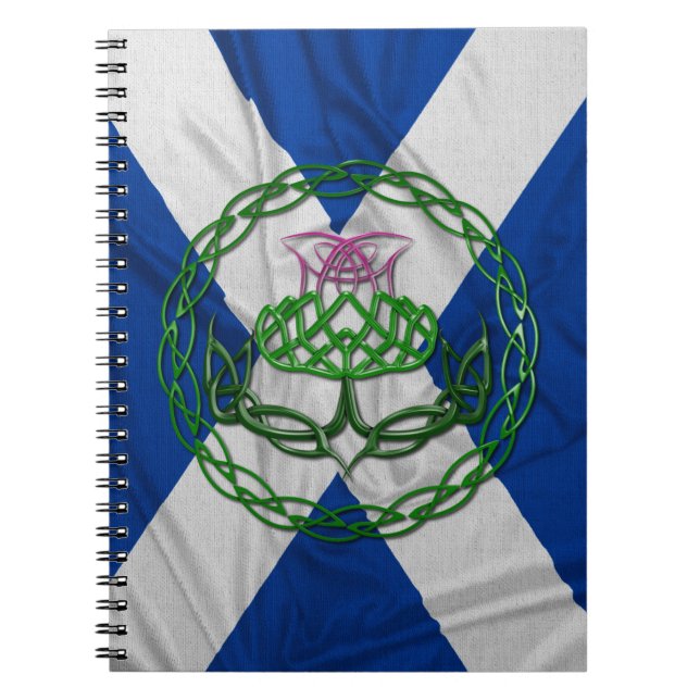 Carnet Chardon et drapeau celtiques de noeud (Devant)
