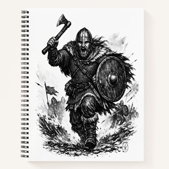 Carnet Charge de guerrier Viking - Bataille d'encre (Devant)