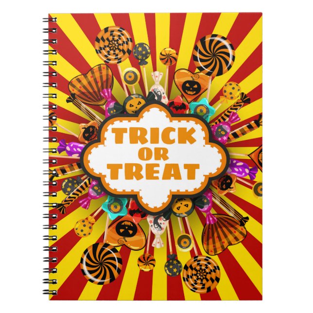 Carnet Chariot d'Halloween ou de traiter des bonbons et d (Devant)