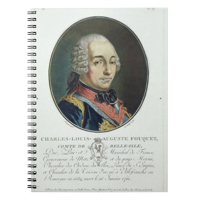 Carnet Charles-Louis-Auguste Fouquet (1684-1761) de 'PO (Devant)
