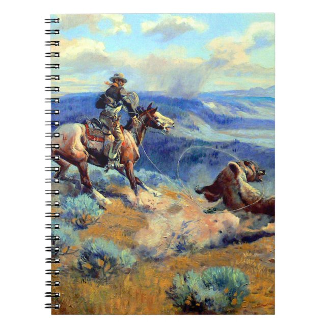 Carnet Charles Marion Russell La Chasse À L'Ours (Devant)