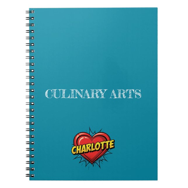 Carnet Charlotte Heart Bleu (Devant)