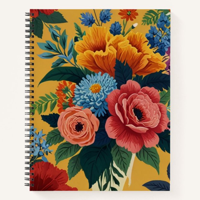 Carnet Charmant floral  (Devant)