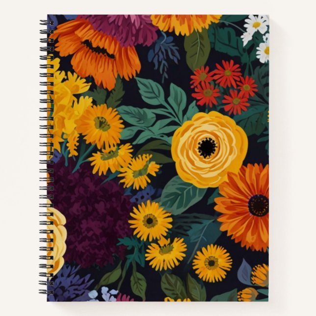 Carnet Charmant floral  (Devant)
