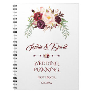Carnet Charmant Wedding planner Floral Bourgogne Marsala