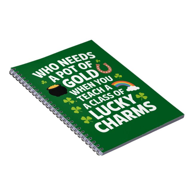 Carnet Charme de professeur Saint-Patrick Trèfle Irlandai (Côté Droit)