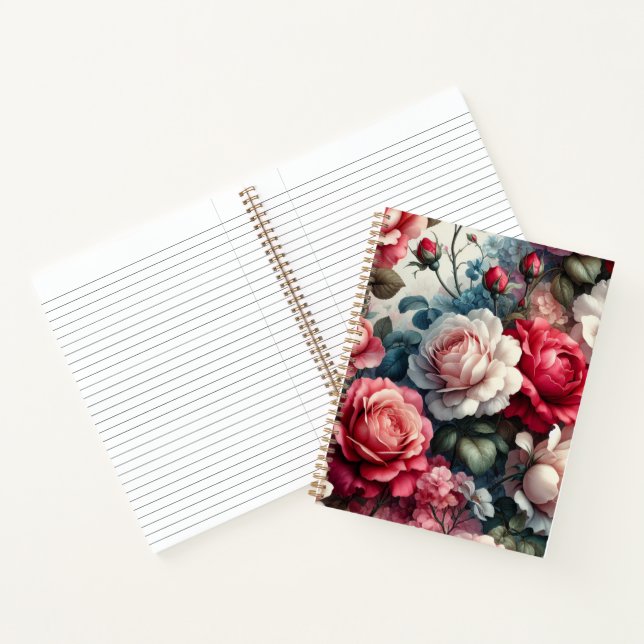 Carnet Charme floral de la rose intemporelle (Intérieur)