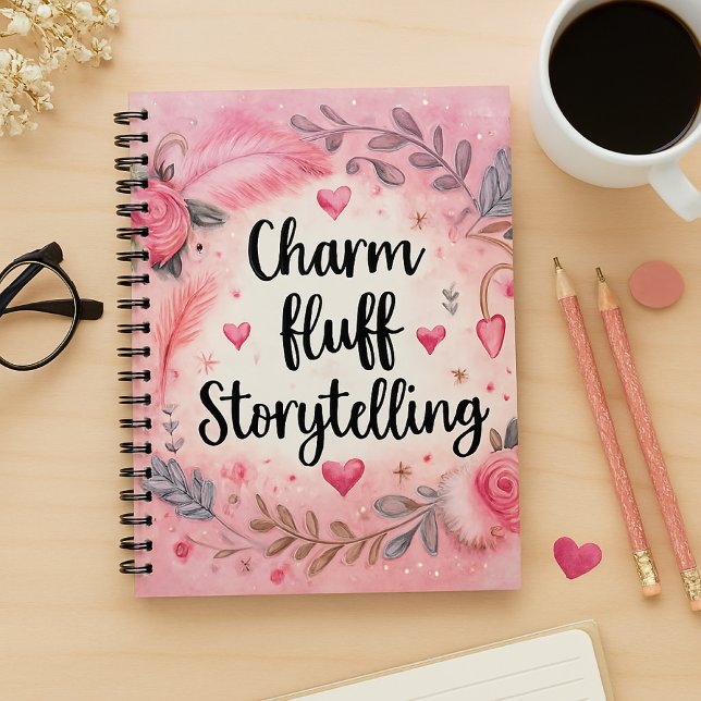 Carnet Charme Rose Histoire Fluff Féminin Écrivain  (Créateur téléchargé)