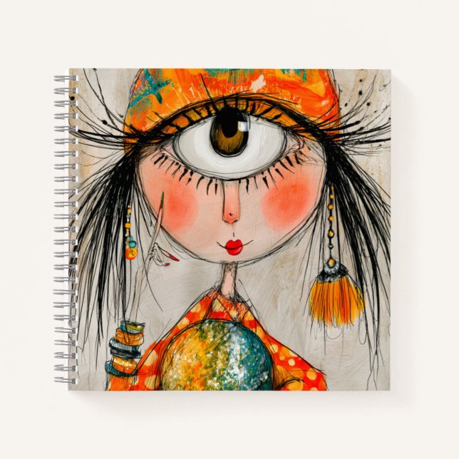Carnet Charmeuse Voyante Cyclope (Devant)
