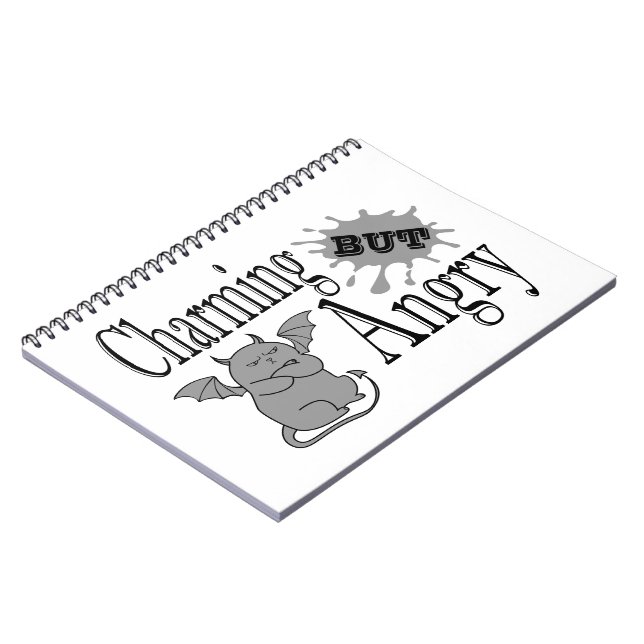 Carnet Charming mais en colère petit chat diable drôle ci (Côté gauche)