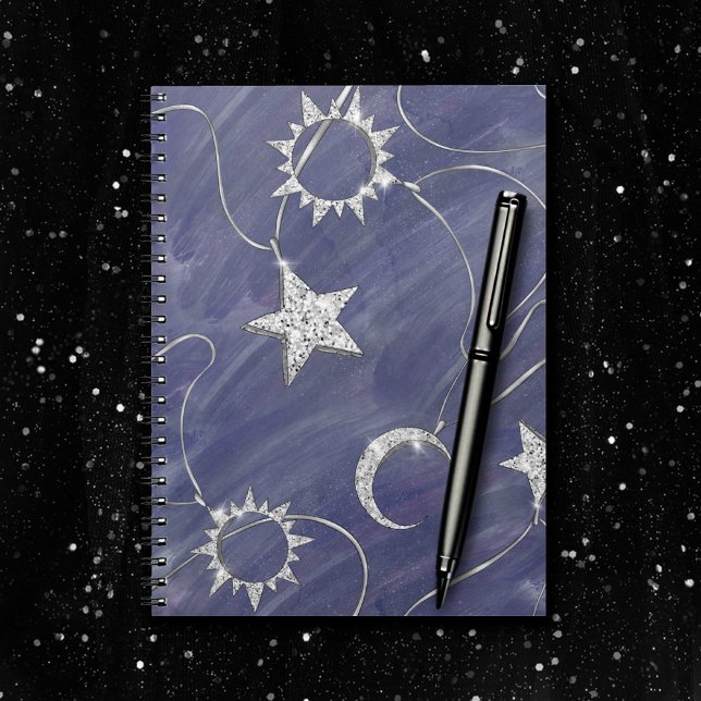 Carnet Charming Mystique | Silver Moon Stars Sun Amulet (Créateur téléchargé)