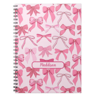 Carnet Charming Pink Bow Pattern