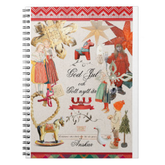 Carnet Charming Scandinavian Folk Christmas Wallpaper – V