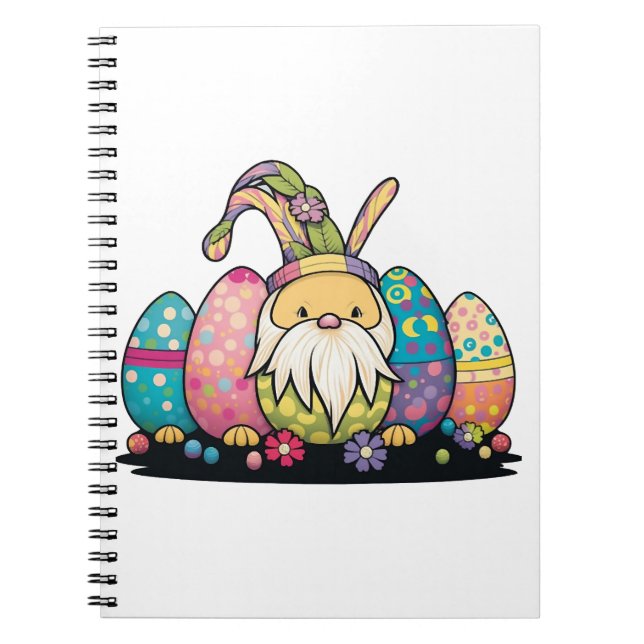 Carnet Chasse aux oeufs de Pâques Bunny printemps mignon  (Devant)