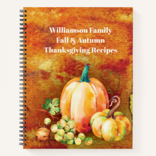 Carnet Chasse d'automne Famille Citrouille Thanksgiving R
