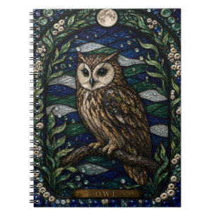 Carnet Chasse-noisette de nuit de chêne Illumina vitrail