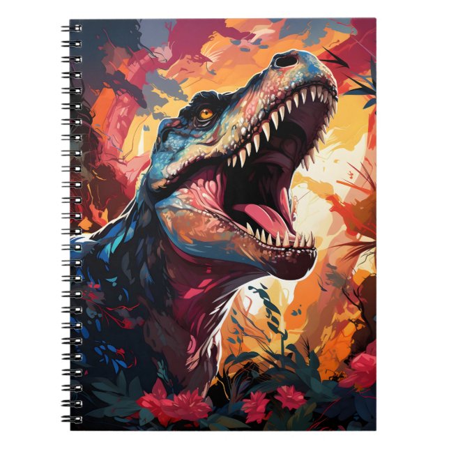 Carnet Chasse T-rex animal préhistorique Dinosaure favori (Devant)
