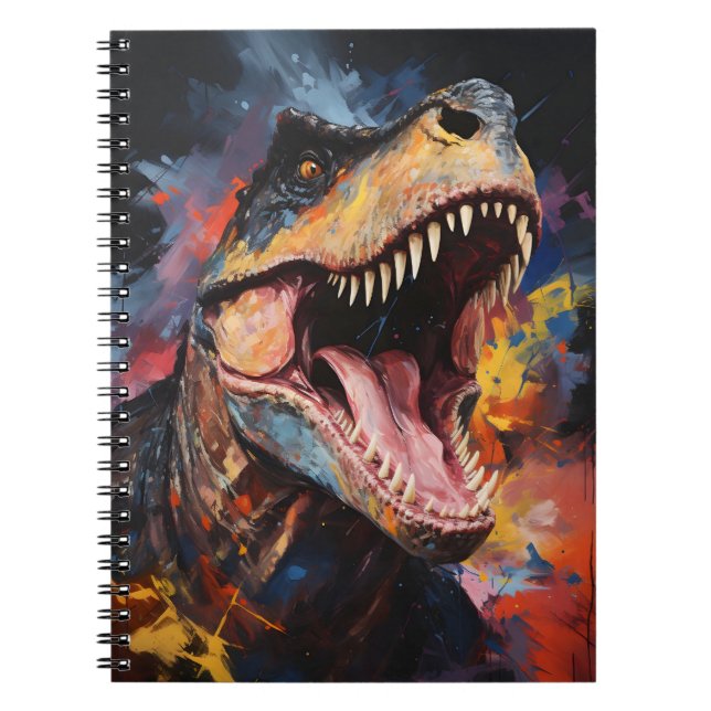 Carnet Chasse T-rex animal préhistorique Dinosaure favori (Devant)