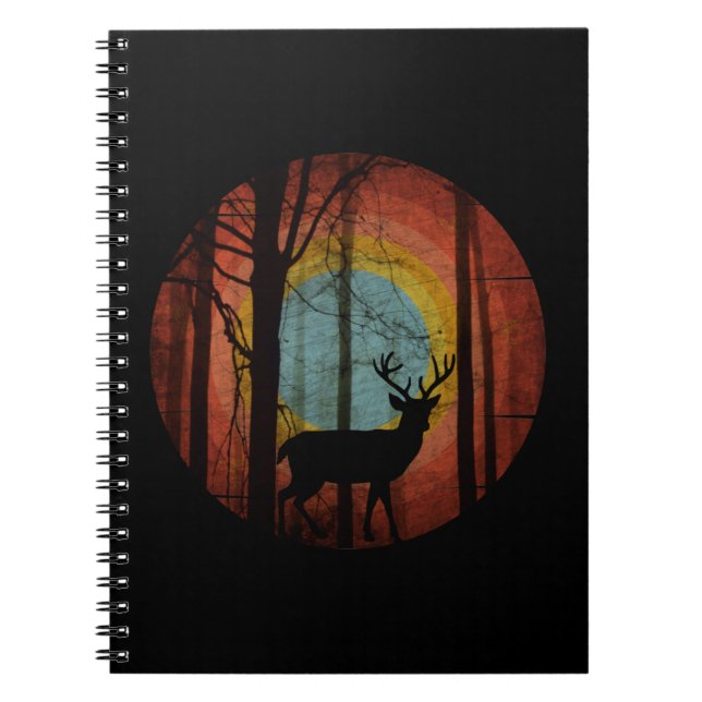 CARNET CHASSEUR DE CERFS VINTAGE (Devant)