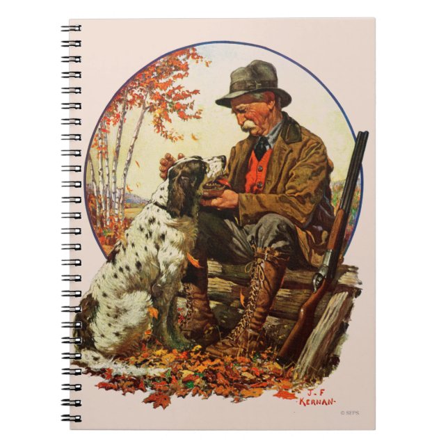 Carnet Chasseur et épagneul (Devant)