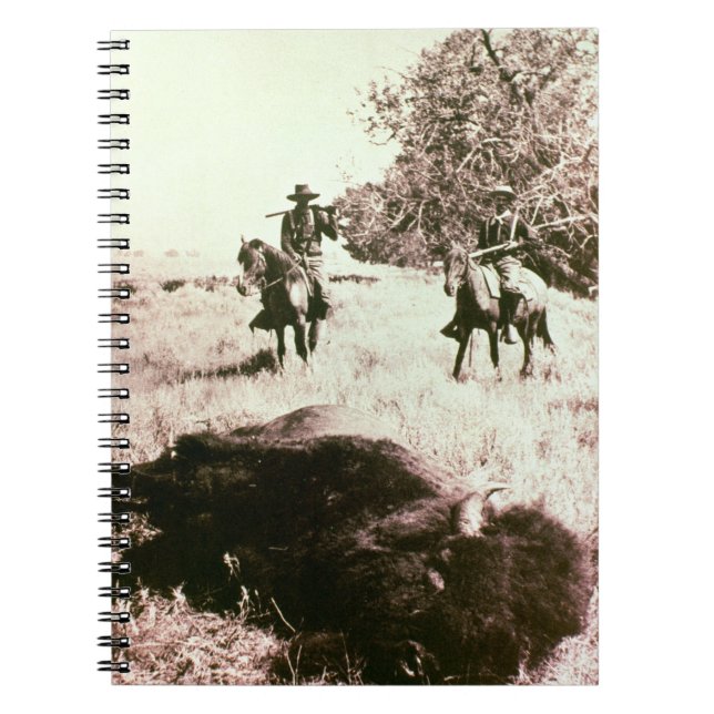 Carnet Chasseurs de bison américain (photo de b/w) (Devant)