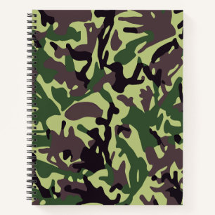 Carnet Chasseurs Motif Camo Vert
