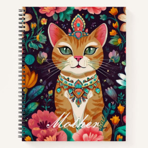Carnet Chat à bijoux couronné