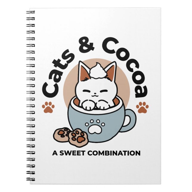 Carnet Chat adorable en Mug Conception de vacances - Chat (Devant)