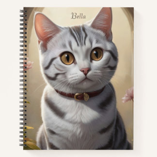 Carnet Chat Américain à courte portée mignon avec grands